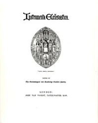 Titelpagina van Instrumenta Ecclesiastica, Serie Een, gepubliceerd 1847